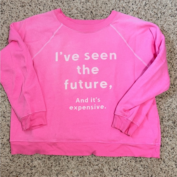 Wildfox Pink Sweatshirt Medium - Picture 2 of 6